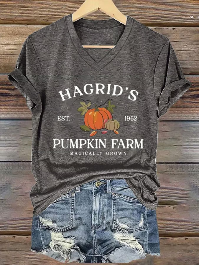 Women'S Hagrid’s Pumpkin Patch Print Casual T-Shirt