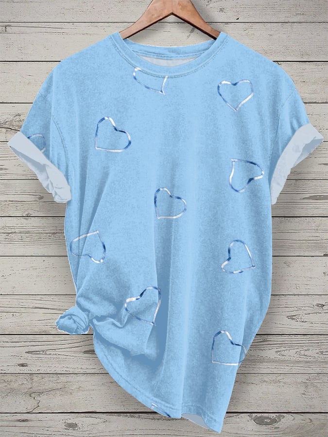 Women's Breast Cancer Awareness Print Casual T-Shirt