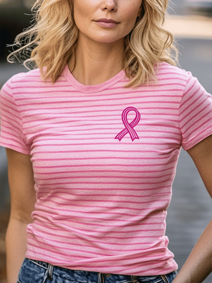 Women's Breast Cancer Awareness Month Pink Art Print T-Shirt
