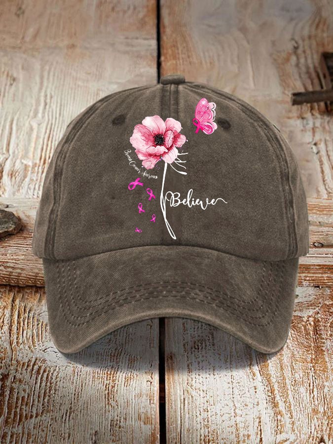 Breast Cancer Awareness Pink Floral Hat