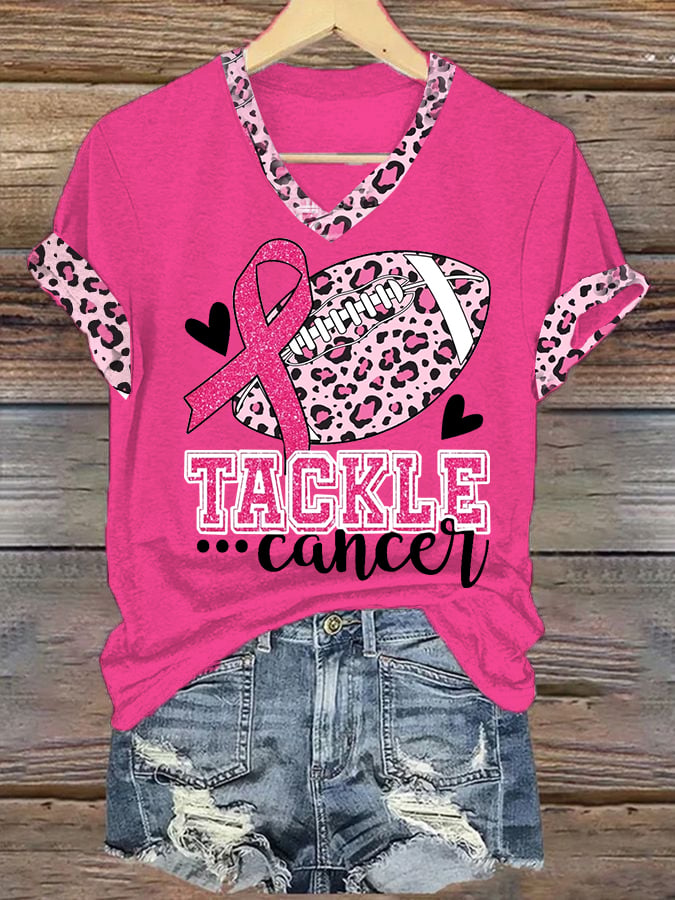 Women's Breast Cancer Awareness Printed T-Shirt