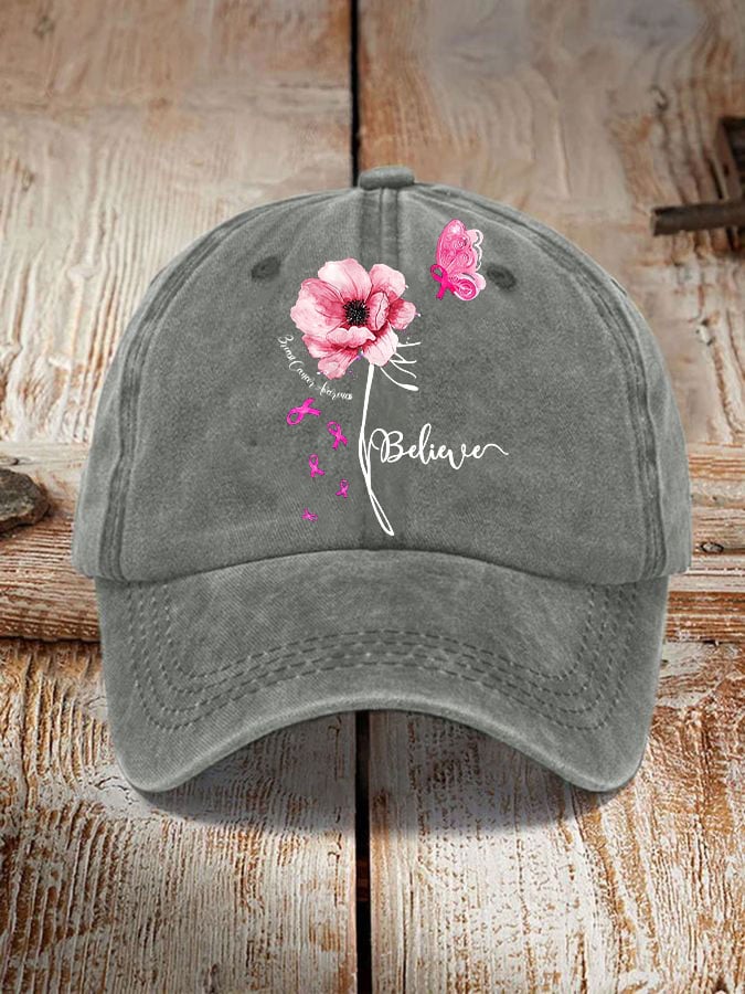 Breast Cancer Awareness Pink Floral Hat