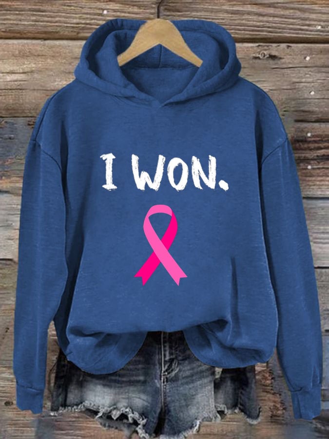 Women's Breast Cancer Survivor Printed Hoodie