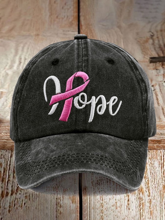 Breast Cancer Awareness Hope Print Baseball Cap
