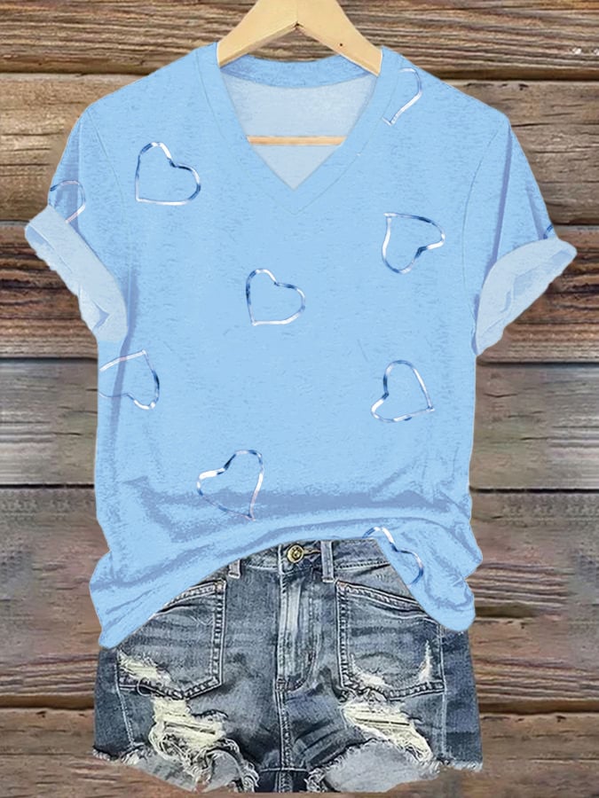 Women's Breast Cancer Awareness Print Casual T-Shirt