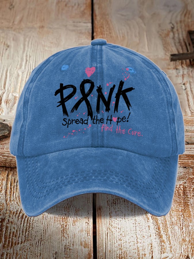 Breast Cancer Awareness Print Casual Baseball Cap