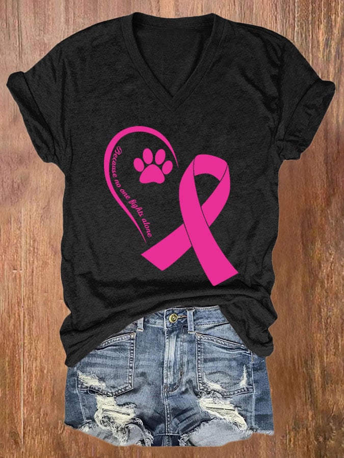 Breast Cancer Women's Casual Printed T-Shirt