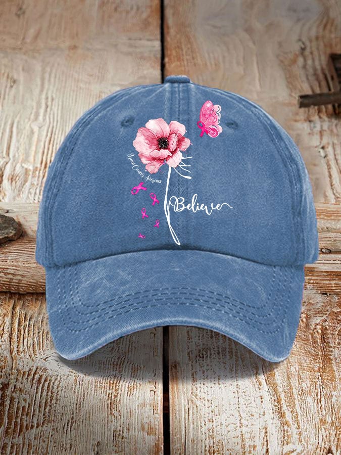 Breast Cancer Awareness Pink Floral Hat