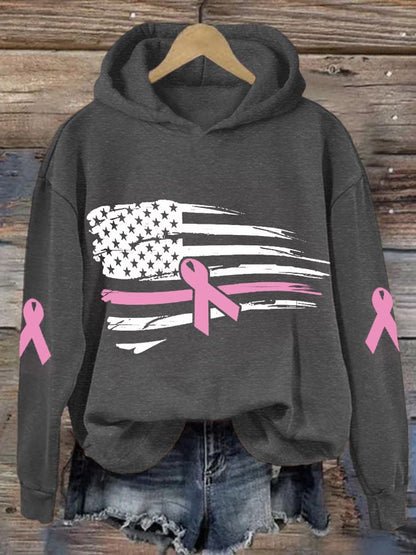 Women's Mardi Gras America Flag Crawfish Casual Hoodie