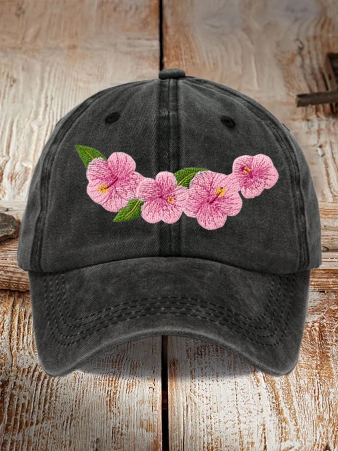 Universal Breast Cancer Floral Print Hat