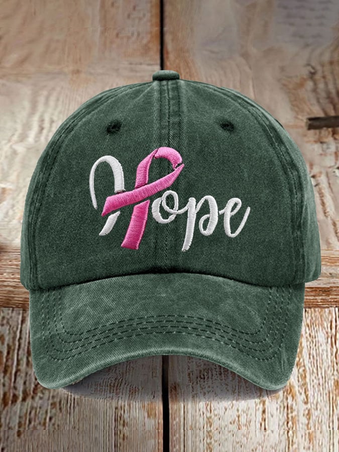 Breast Cancer Awareness Hope Print Baseball Cap