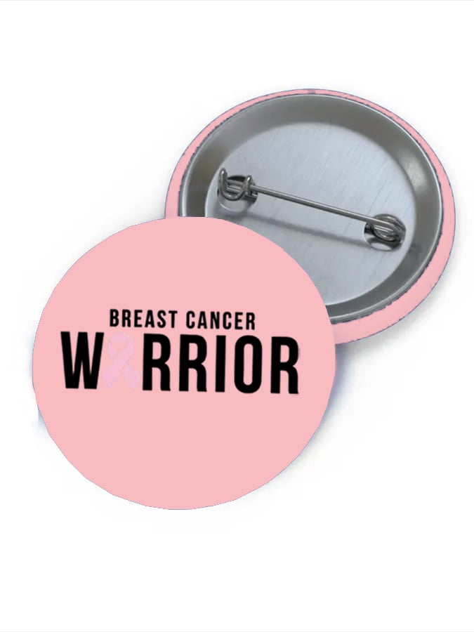 Women's Breast Cancer Awareness Print Brooch
