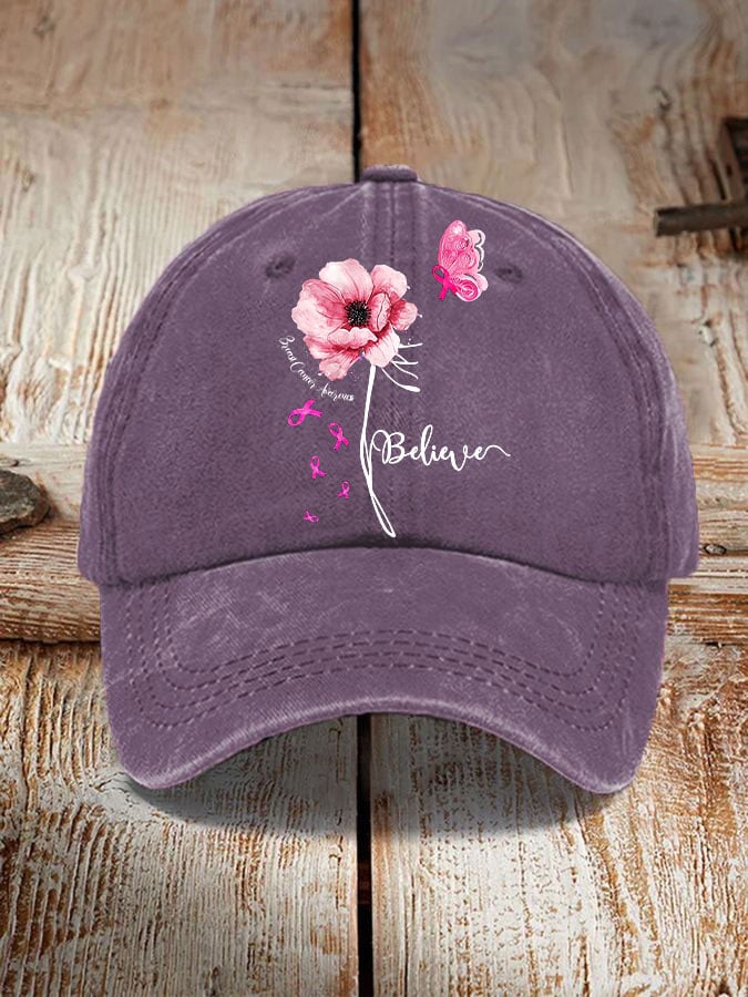 Breast Cancer Awareness Pink Floral Hat