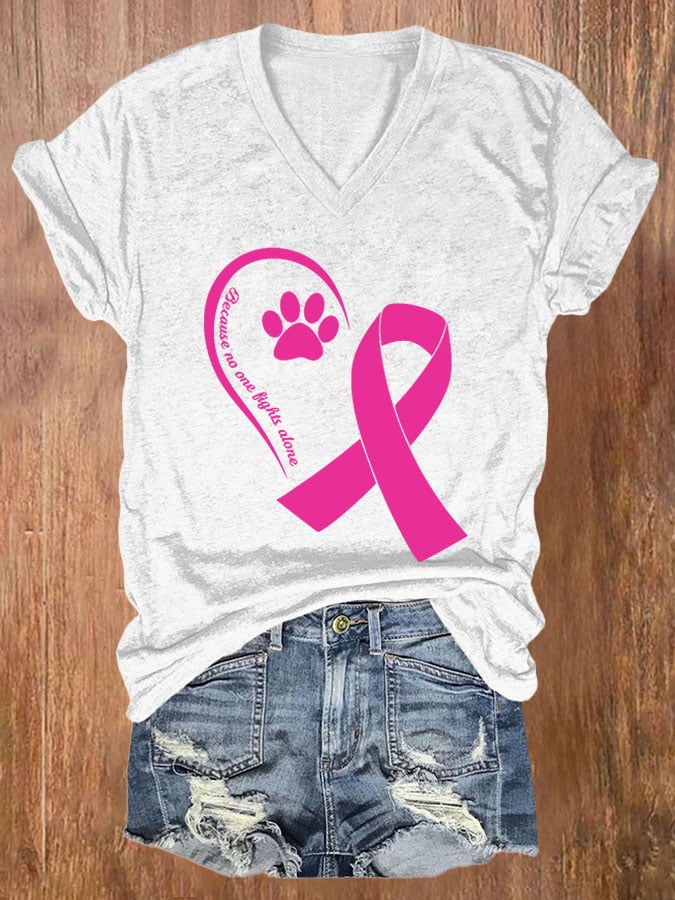 Breast Cancer Women's Casual Printed T-Shirt