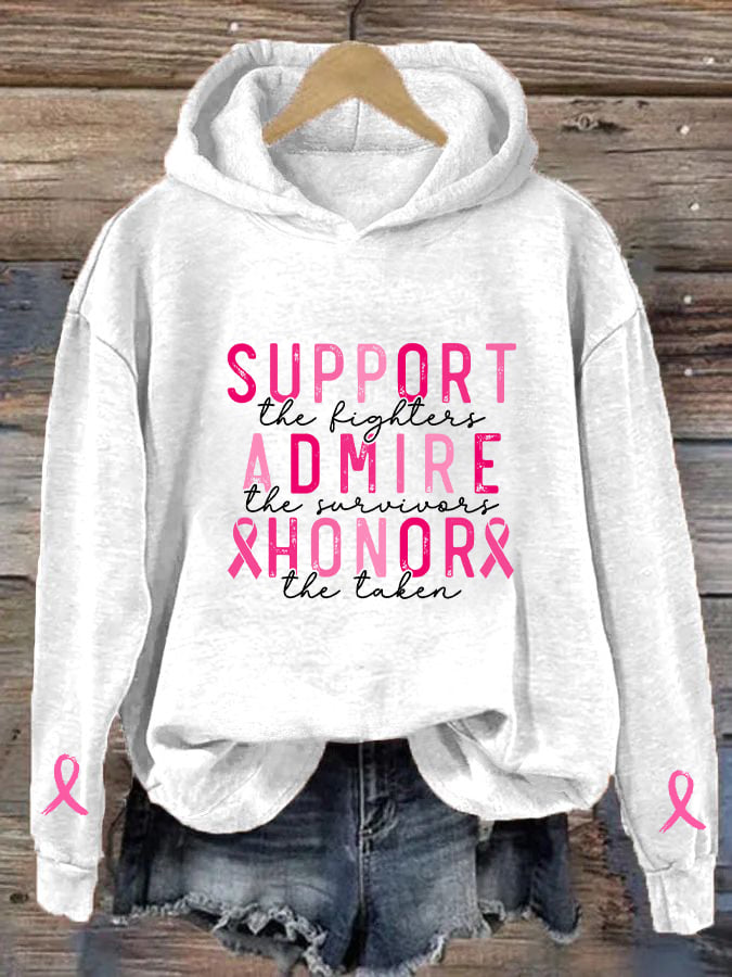 Women's Breast Cancer/Support Admire Honor Casual Hoodie