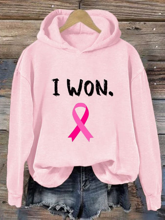 Women's Breast Cancer Survivor Printed Hoodie