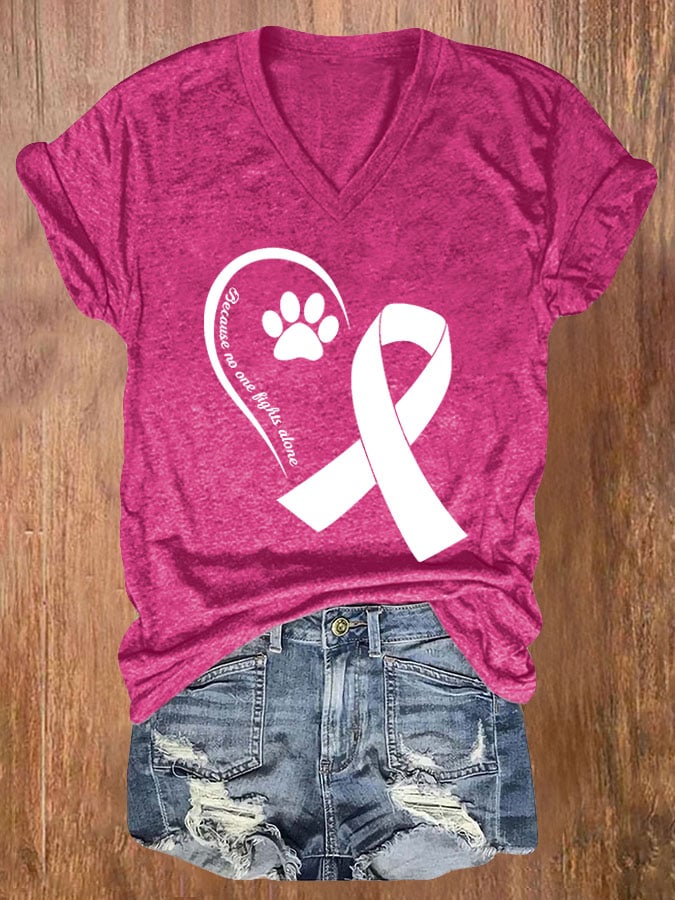 Breast Cancer Women's Casual Printed T-Shirt