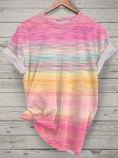 Women's Breast Cancer Awareness Print Casual T-Shirt