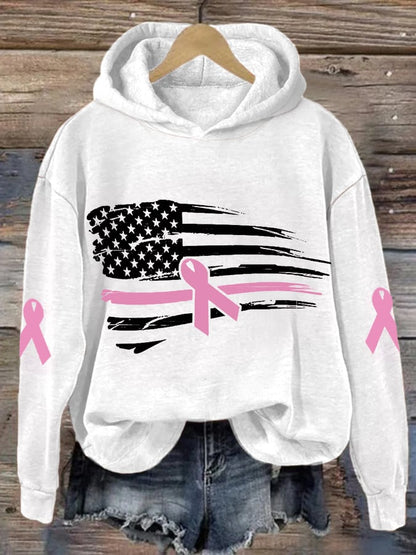 Women's Mardi Gras America Flag Crawfish Casual Hoodie