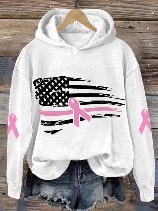 Women's Mardi Gras America Flag Crawfish Casual Hoodie
