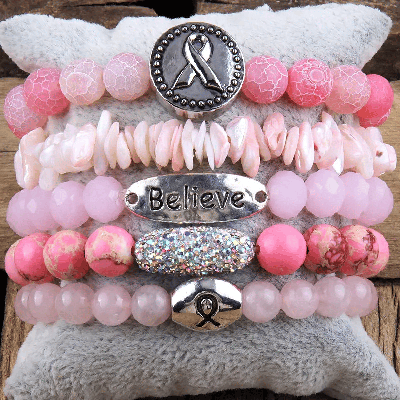 Breast Cancer Awareness Women's Handmade Bracelet