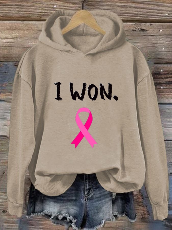 Women's Breast Cancer Survivor Printed Hoodie