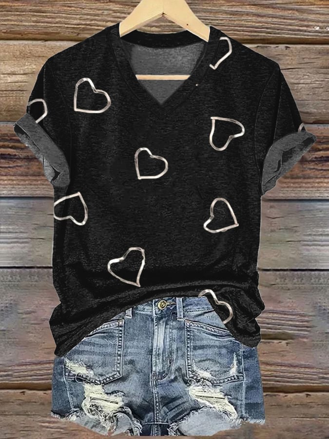 Women's Breast Cancer Awareness Print Casual T-Shirt