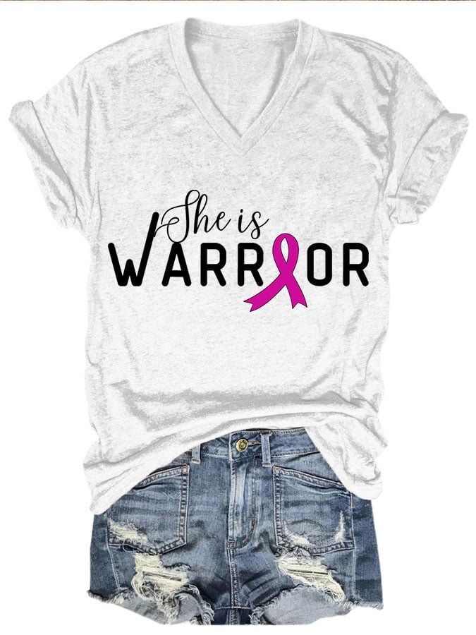 Breast Cancer Women's Casual Printed T-Shirt