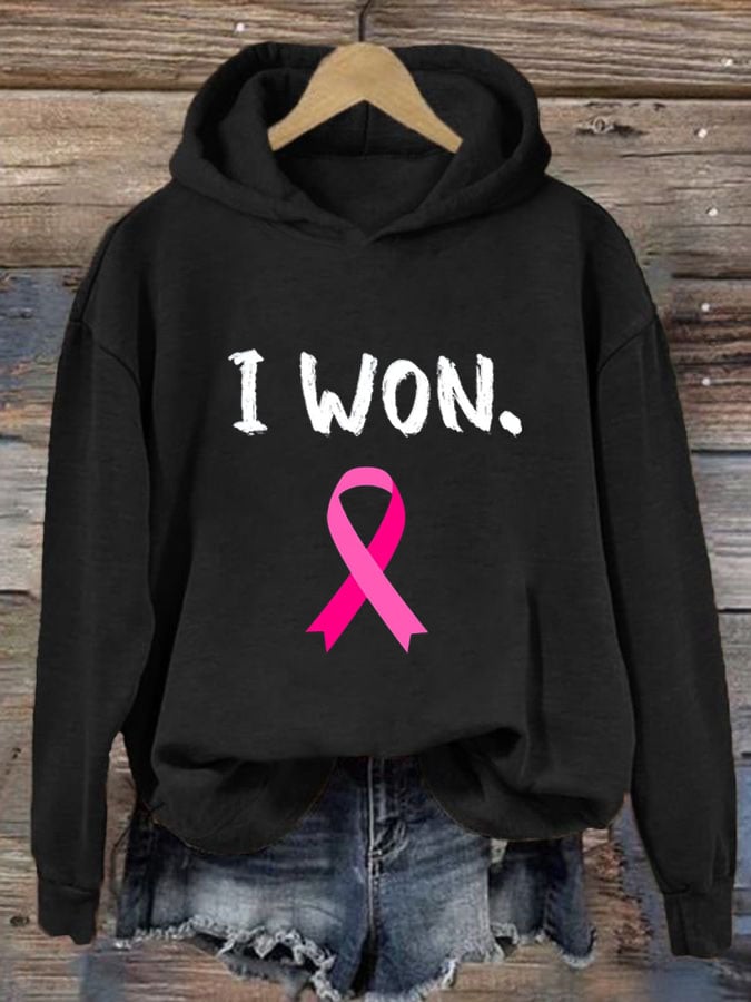 Women's Breast Cancer Survivor Printed Hoodie