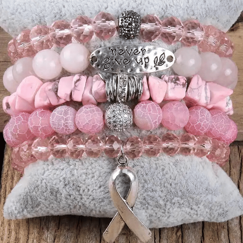 Breast Cancer Awareness Women's Handmade Bracelet