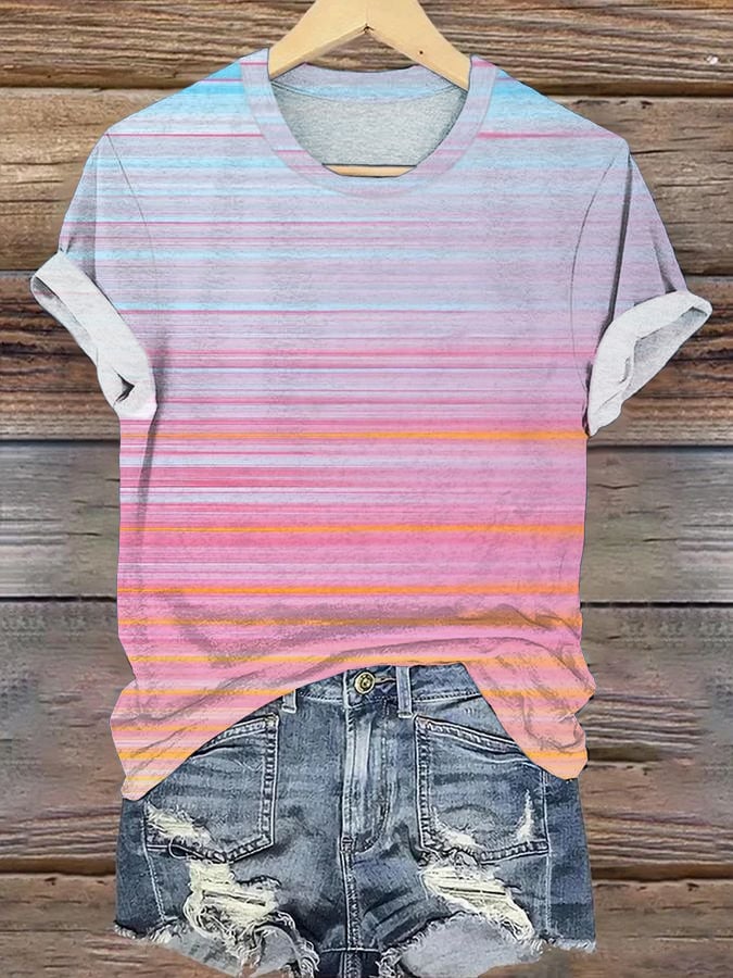 Women'S Breast Cancer Awareness Round Neck T-Shirt