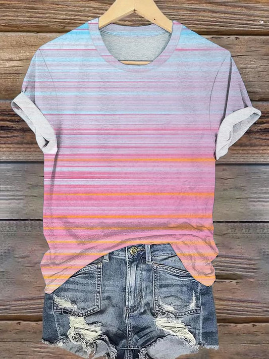 Women'S Breast Cancer Awareness Round Neck T-Shirt