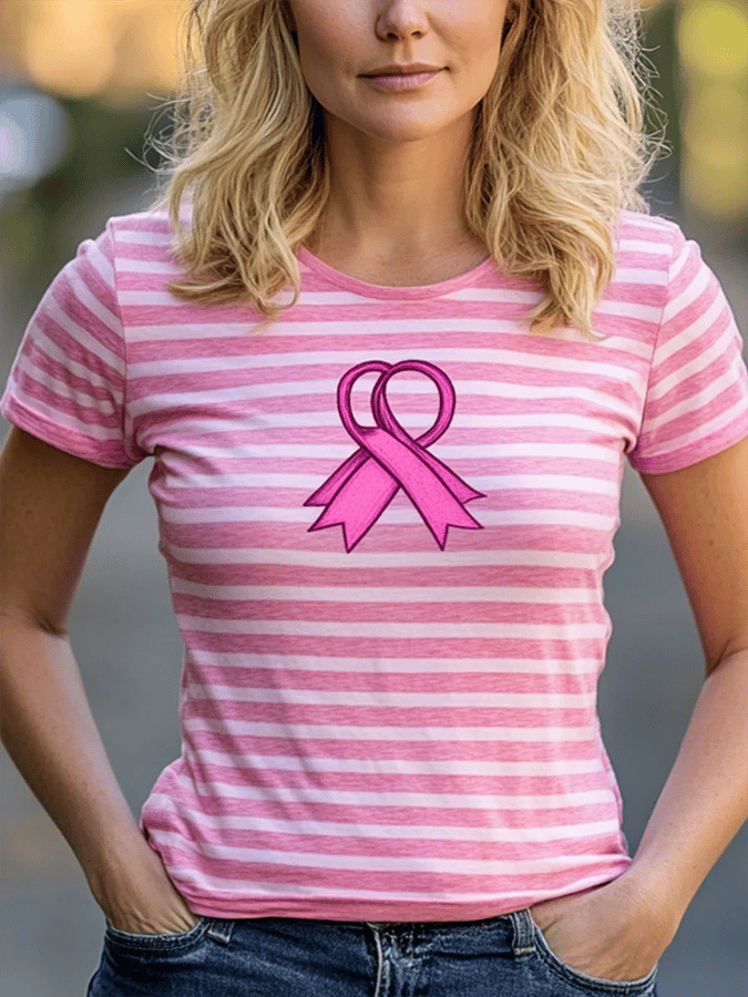 Women's Breast Cancer Awareness Month Pink Art Print T-Shirt