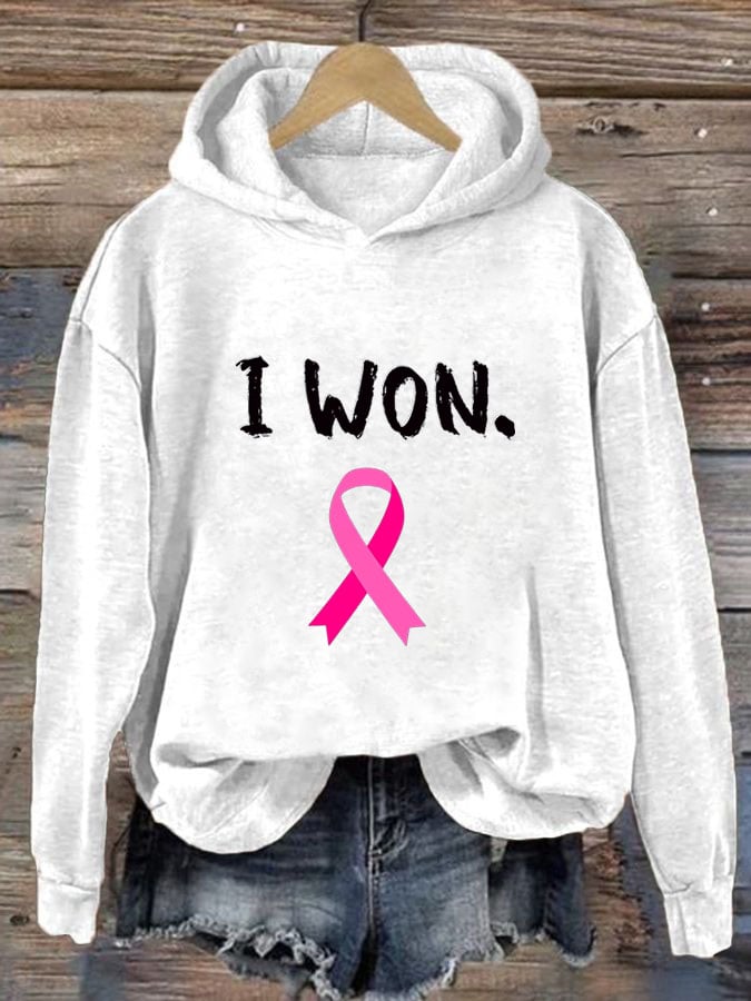 Women's Breast Cancer Survivor Printed Hoodie