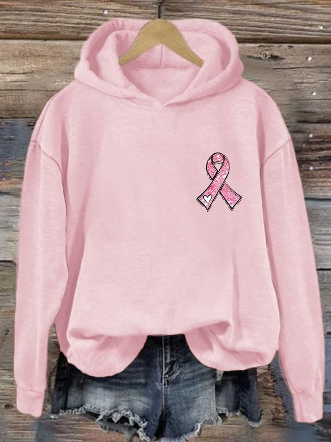 Women's Pink Ribbon Breast Cancer Awareness Hoodie