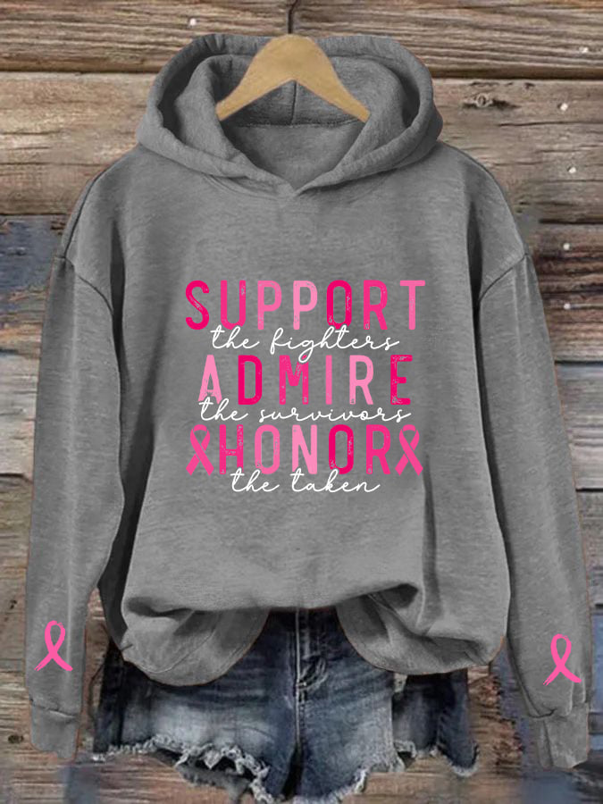 Women's Breast Cancer/Support Admire Honor Casual Hoodie