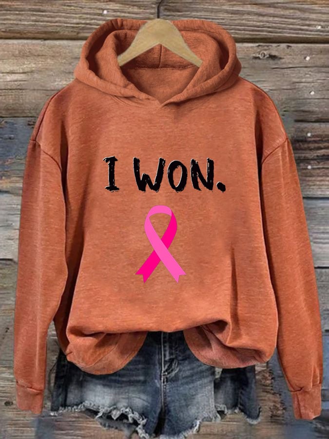 Women's Breast Cancer Survivor Printed Hoodie