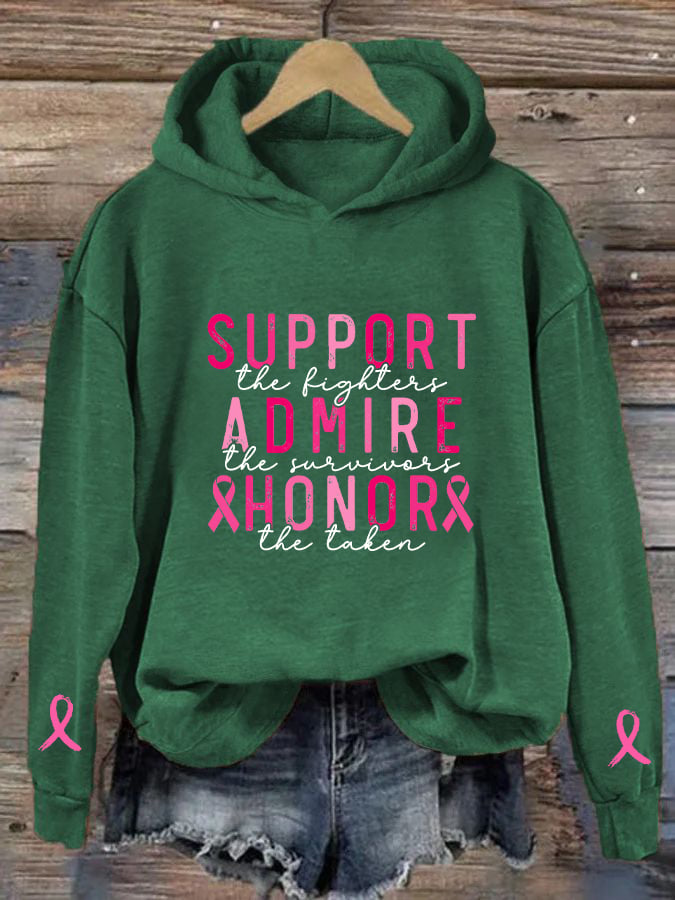 Women's Breast Cancer/Support Admire Honor Casual Hoodie
