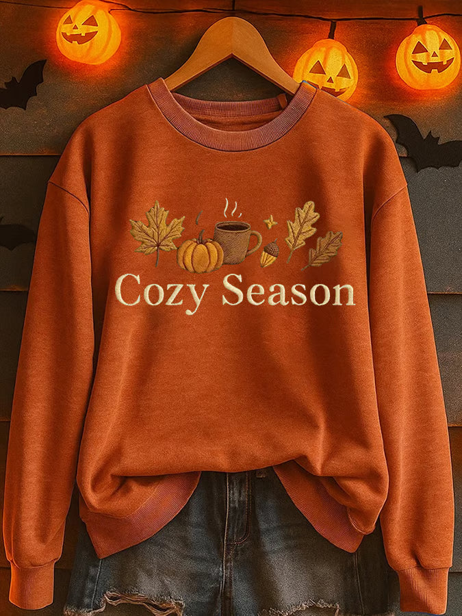 Women's Cozy Season Printed Sweatshirt