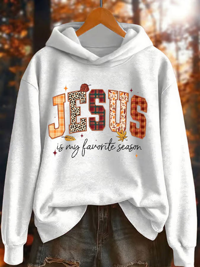 Women's Jesus Is My Favorite Season Print Hoodie