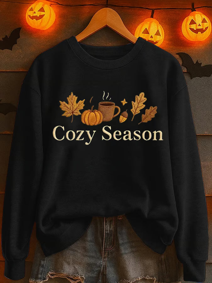 Women's Cozy Season Printed Sweatshirt