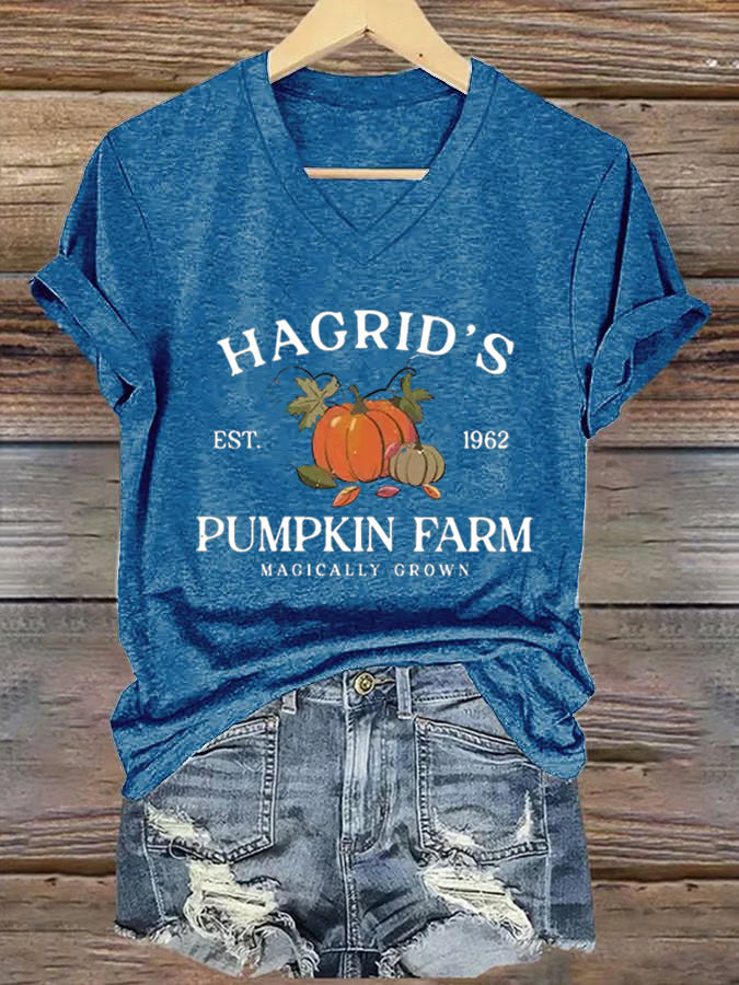 Women'S Hagrid’s Pumpkin Patch Print Casual T-Shirt