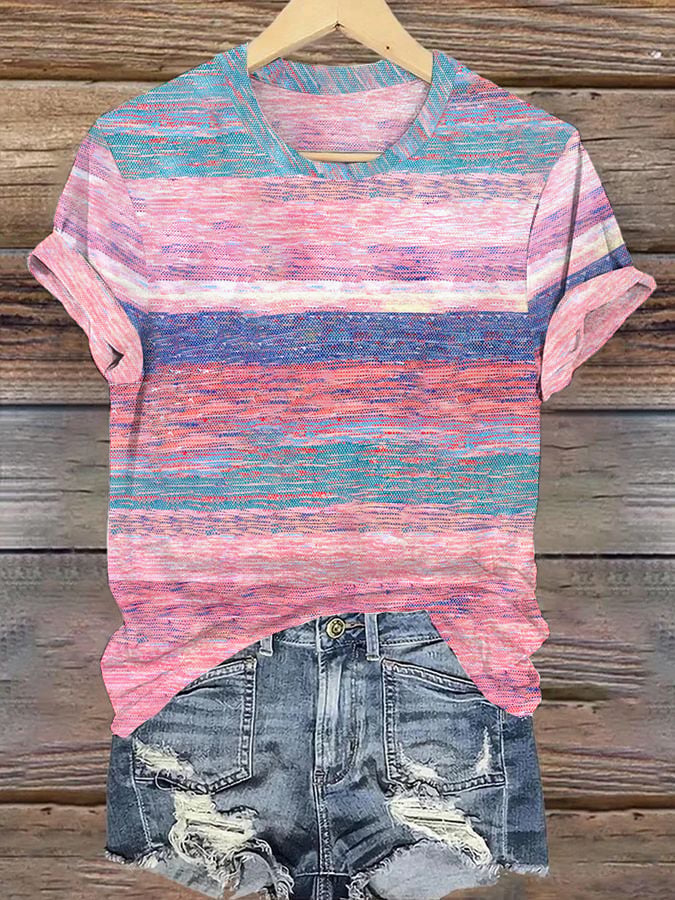 Women'S Breast Cancer Awareness Round Neck T-Shirt