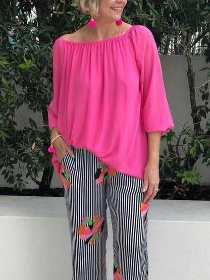 Rose Red Shift Floral Casual Suits