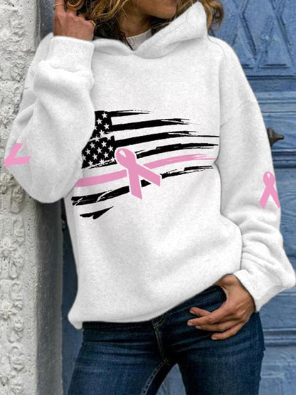 Women's Mardi Gras America Flag Crawfish Casual Hoodie