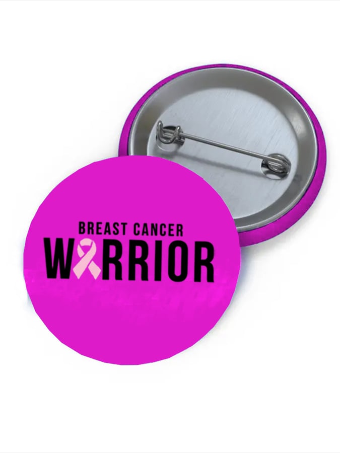 Women's Breast Cancer Awareness Print Brooch
