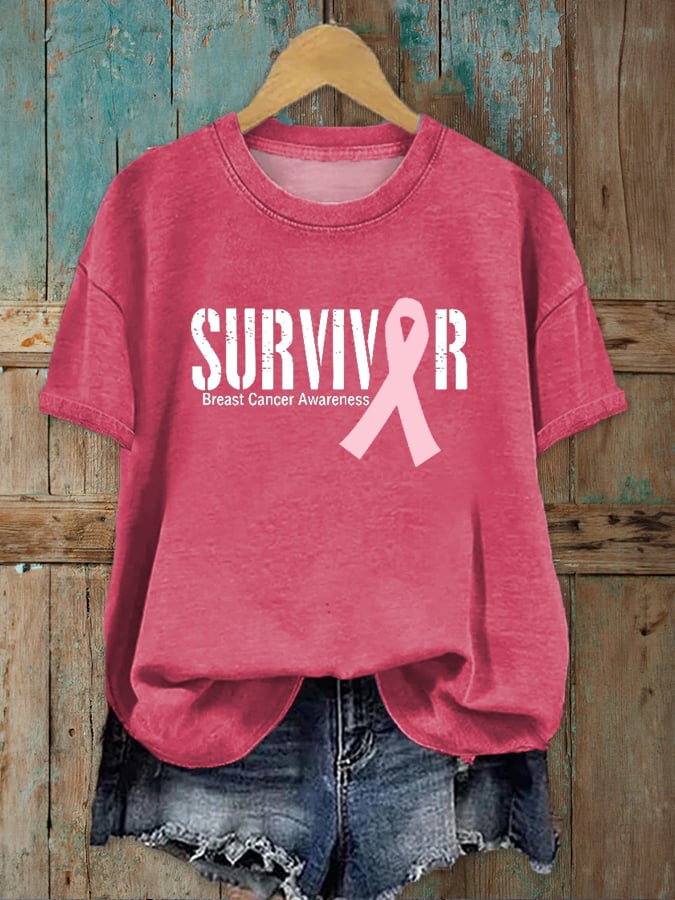 Women's Breast Cancer Awareness Survivor T-Shirt