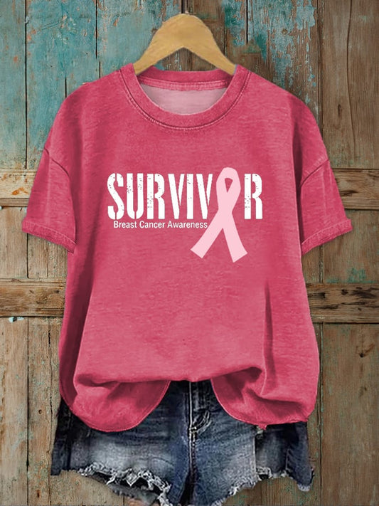 Women's Breast Cancer Awareness Survivor T-Shirt