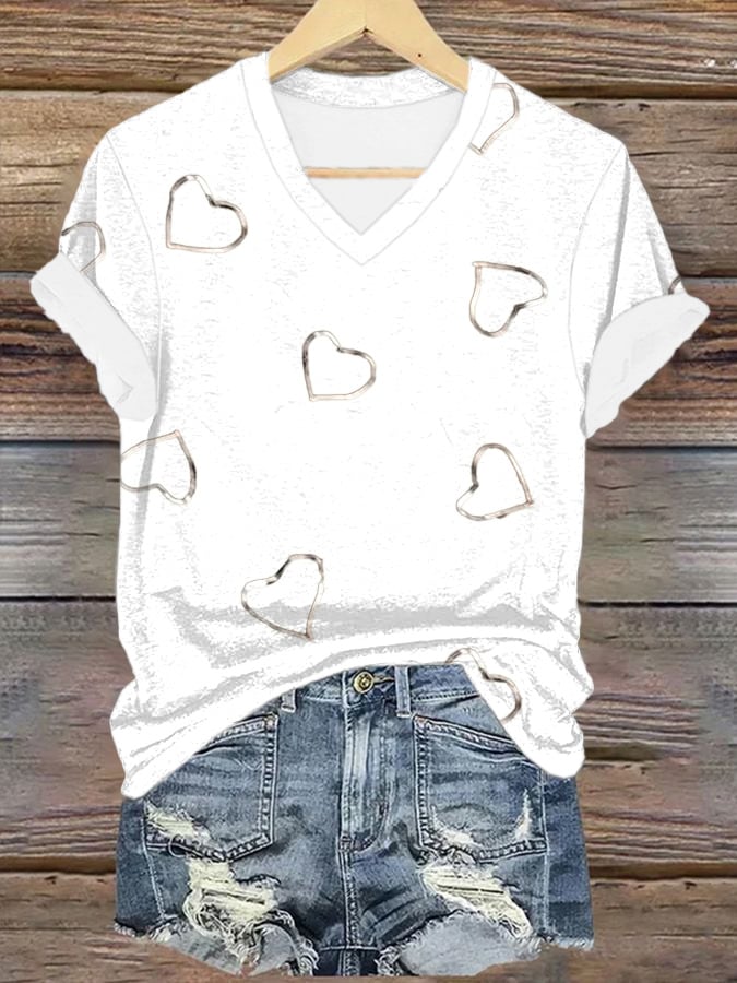 Women's Breast Cancer Awareness Print Casual T-Shirt