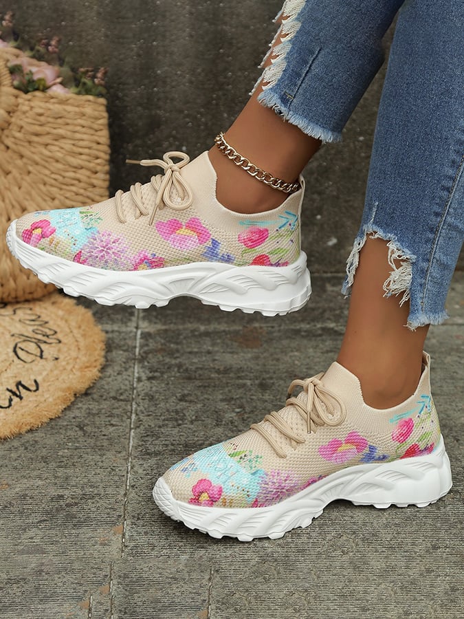 Women'S Floral Casual Sports Shoes